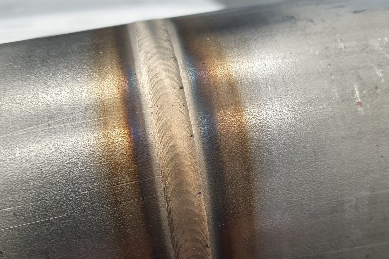 Orbital Fusion Weld of 2.5" Schedule 10 Stainless Pipe 