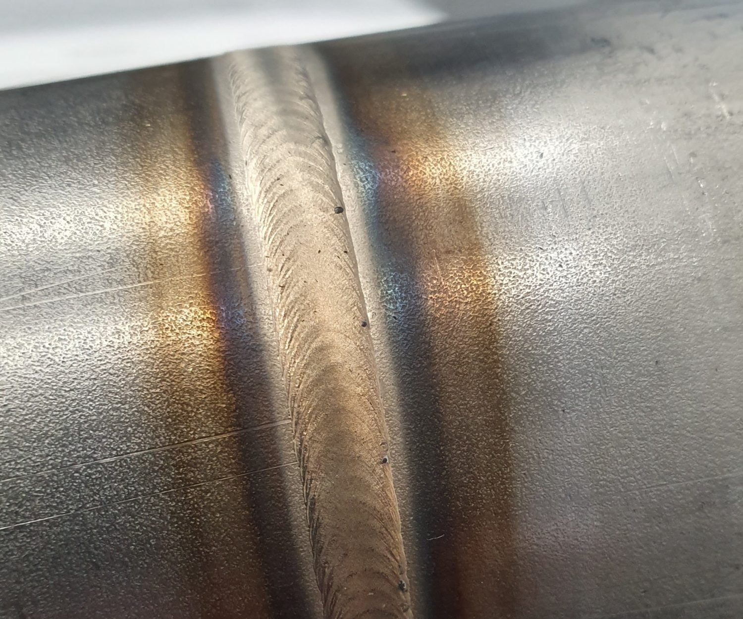 Orbital Fusion Weld of 2.5" Schedule 10 Stainless Pipe 